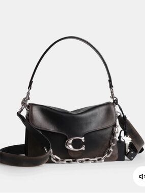 Coach Tabby Shoulder Bag w/ Chain – Loved Leather – Like New ✨